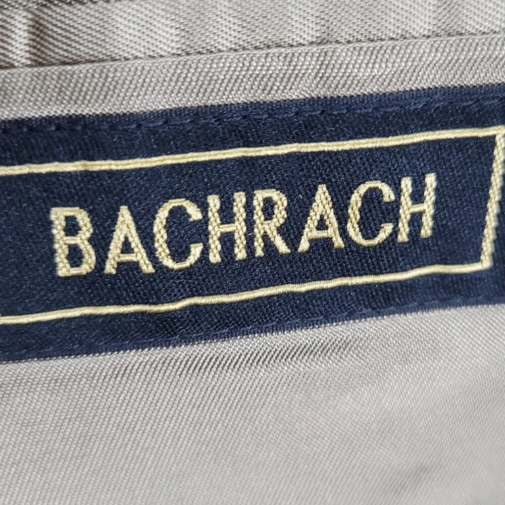 Bachrach Gold 100% Silk Herringbone 3 Button Notch Blazer Sport Coat 42L